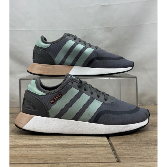 Adidas N-5923 Gray Mint Green Peach Casual Sneakers Shoes Women's US 10 - Picture 1 of 10